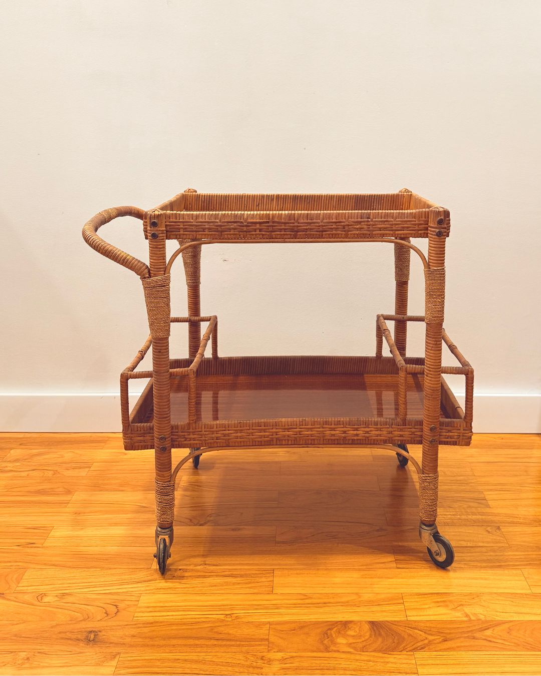 Wicker Serving Cart