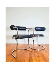 Pack de 2 Sillas tubulares cromadas Space Age