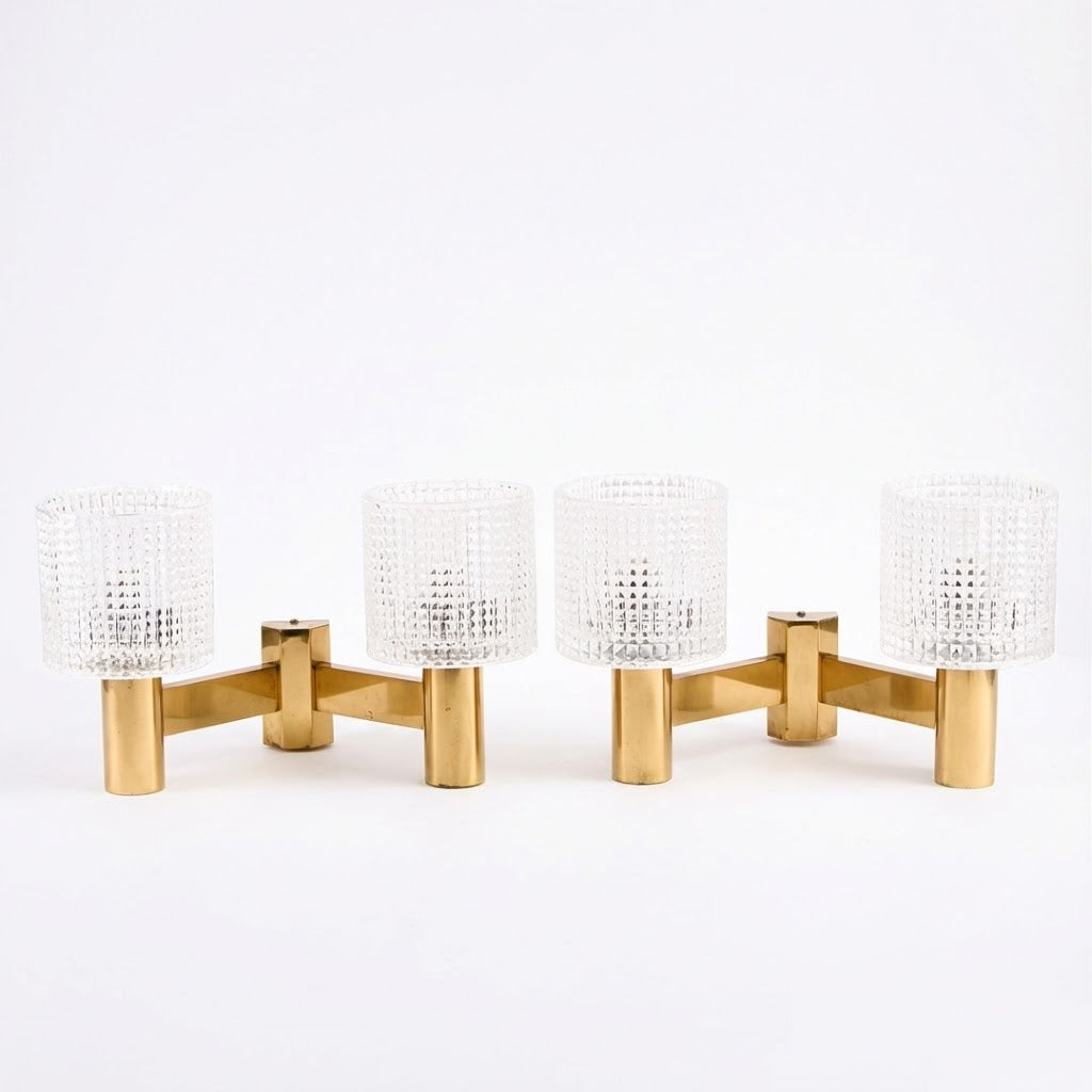 Set de 2 Apliques Atribuidos a Carl Fagerlund para Orrefors