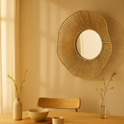 Espejo de Pared de Fibra Natural