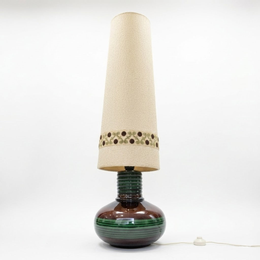 Vintage Glazed Ceramic Table Lamp