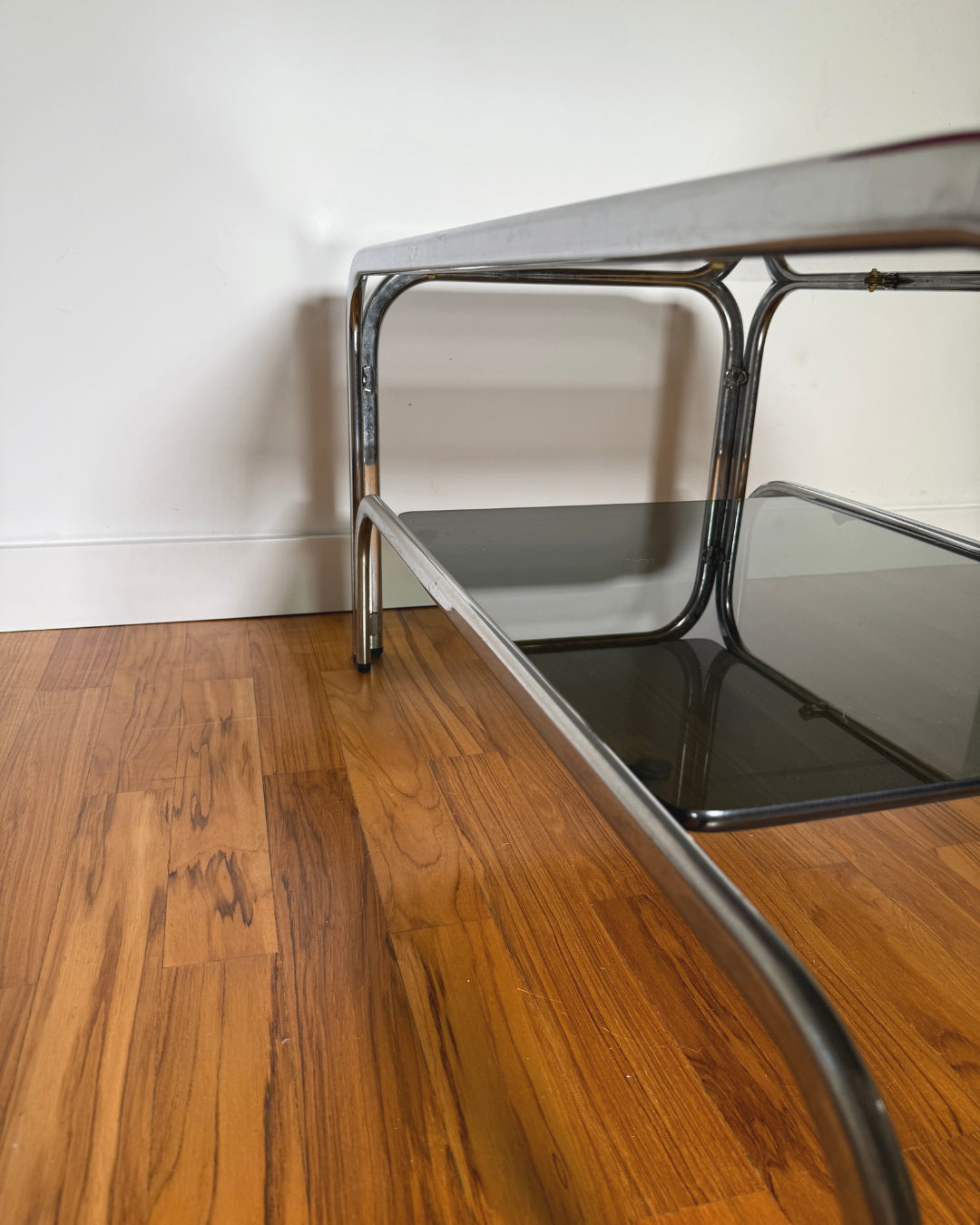 Mesa de Cristal Baja Auxiliar Comedor de Diseño