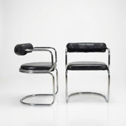 Pack of 2 Space Age Chrome Tubular Chairs