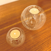 pack 2 porta velas cristal redondo