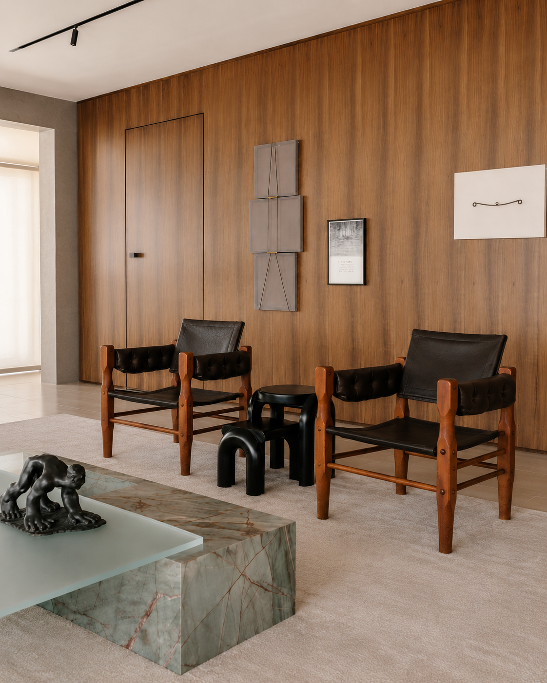 Par de sillones de estilo Safari chair (c. 1960)