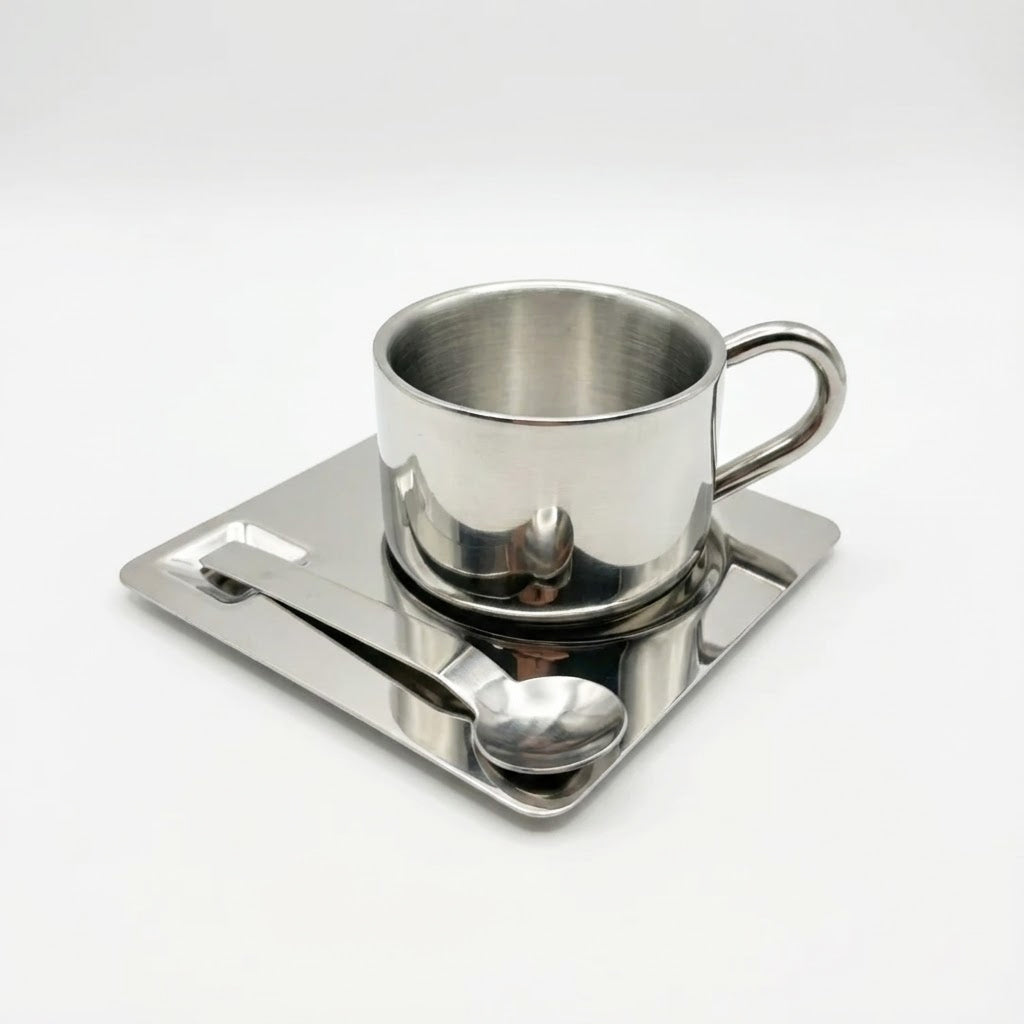 Metal Coffee Mug Set