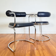 Silla tubular cromada Space Age