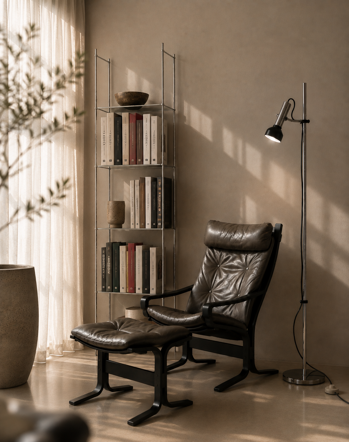 Sillón Siesta con Otomán Original de Ingmar Relling para Westnofa